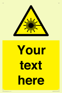 Custom Laser Hazard Sign